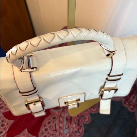 Antonio Melani Convertible Off-White Patent Leather Bag - Picture 8 of 12